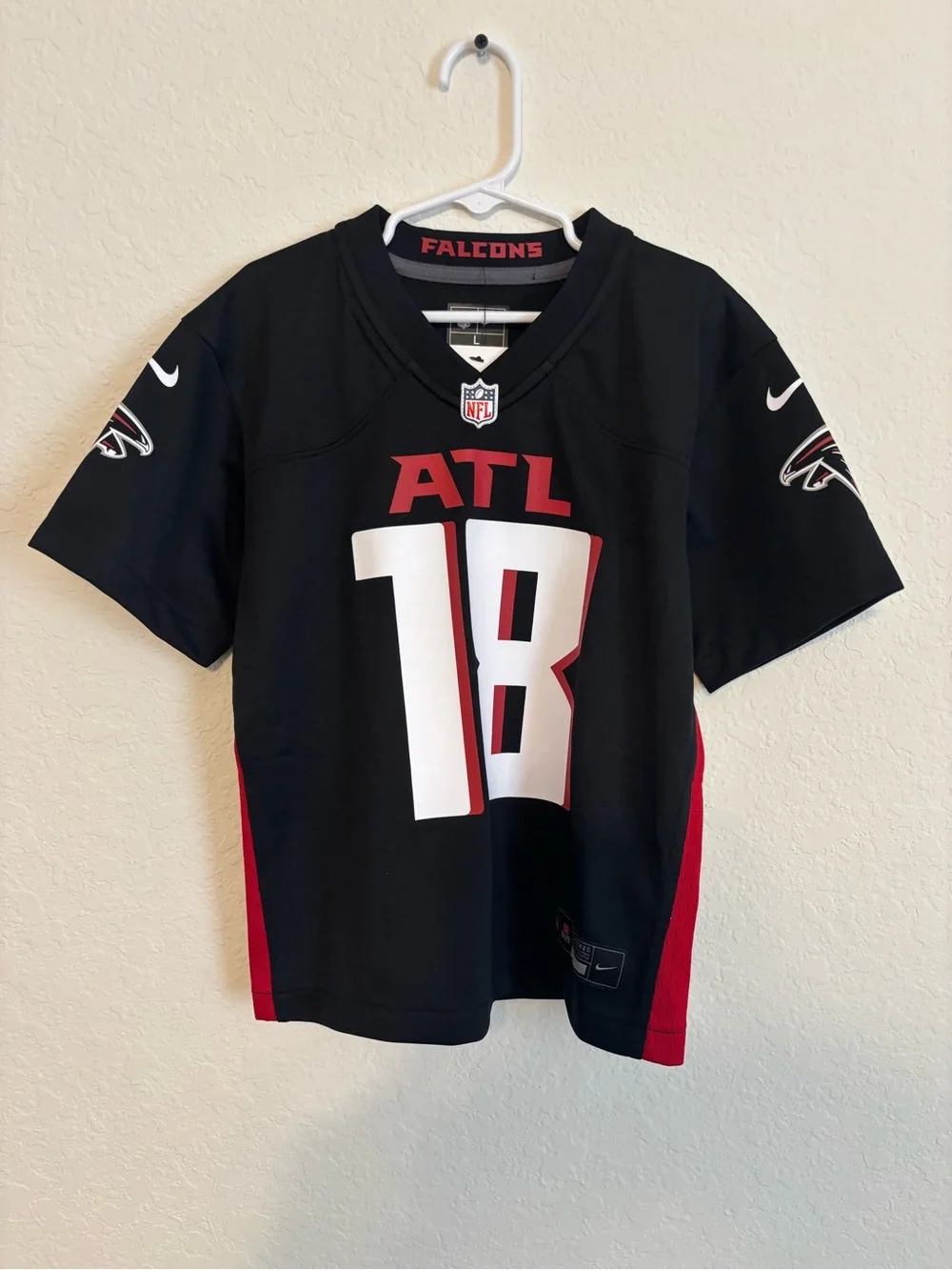Nike Kids Atlanta Falcons Black & Red #18 Football Jersey